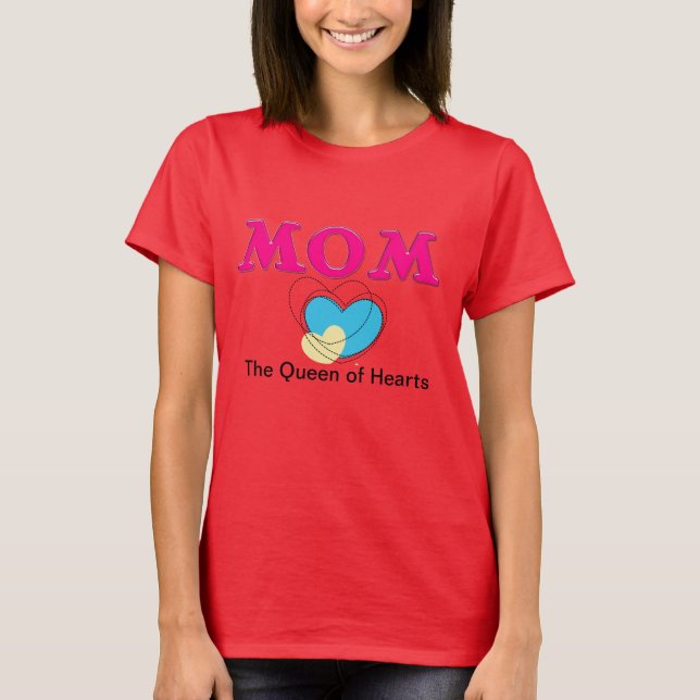 Mamá - Reina de la camiseta del corazón (Anverso)