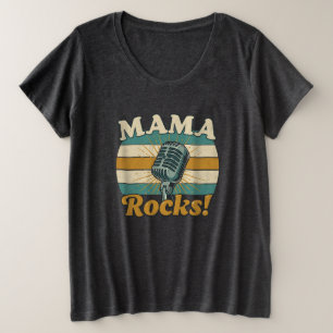 Mama Rocks Micrófono Retro Día de la Madre