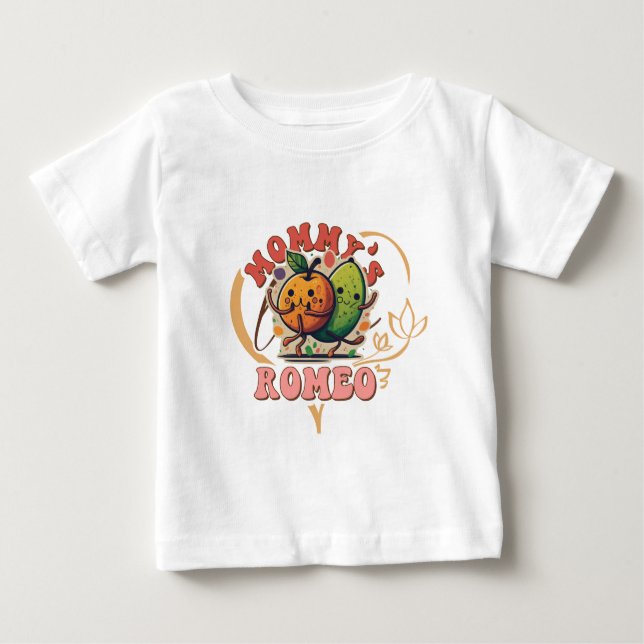 mamá romeo adorable camiseta (Anverso)