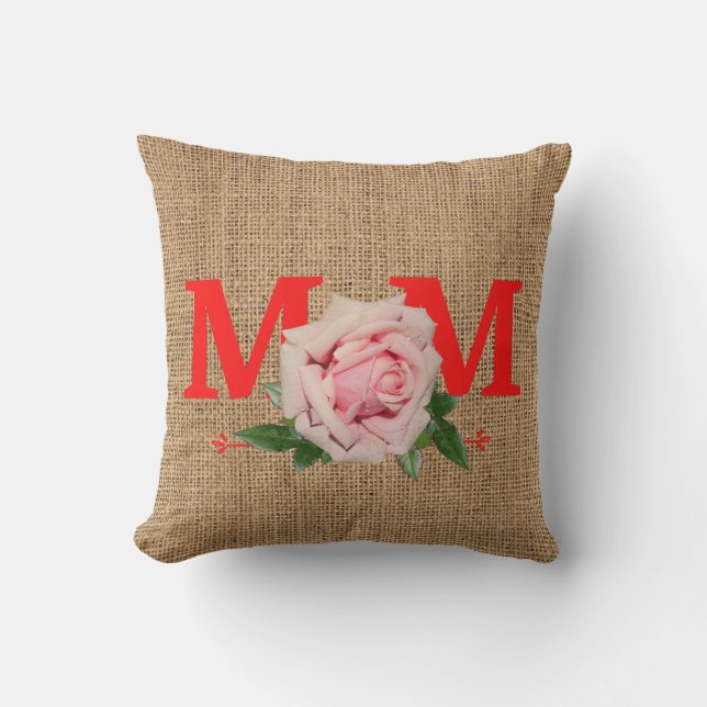 Mamá Rosa Cojín decorativo de impresión en burlap (Anverso)