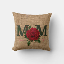 Mamá Rosa Cojín decorativo de impresión en burlap