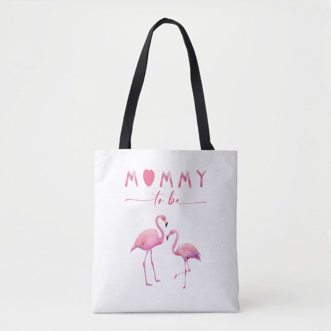 Mamá será la bolsa de Baby Shower de Flamingo (Anverso)