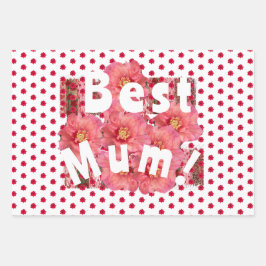 ¡mamá! Set de hojas de papel de regalo