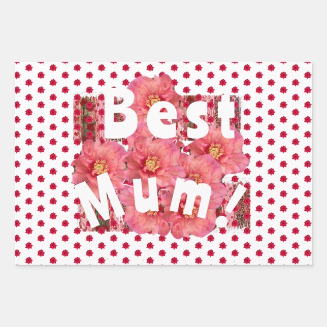 ¡mamá! Set de hojas de papel de regalo (Anverso)