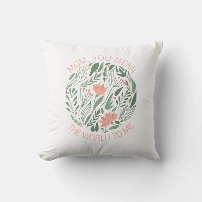 Mamá significa el mundo para mí Cojín decorativo d (Anverso)