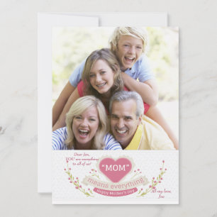 Mamá significa "todo", tarjeta fotográfica