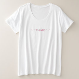 Mama Simple Minimalista Camiseta