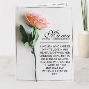 Mamá - Simplemente Insustituible Tarjeta Clásica