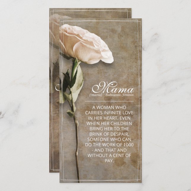 Mamá - simplemente irremplazable - cosecha (Anverso / Reverso)