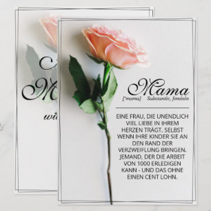 Mamá - Simplemente irremplazable Tarjeta clásica