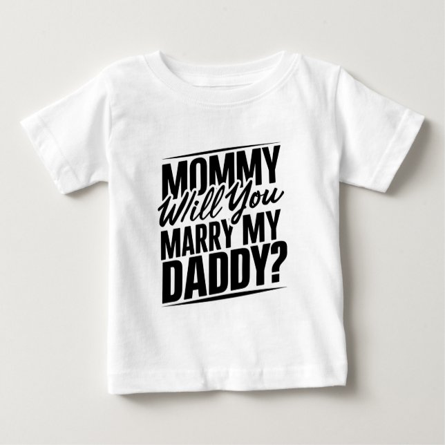 Mamá, ¿te casarás con mi papá? Camiseta (Anverso)