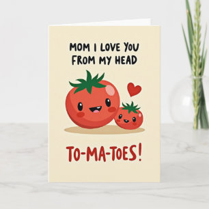 Mamá te quiero tarjeta de tomate