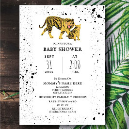 Mama Tiger Neutral Invitación a Baby Shower