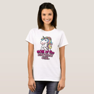 Mamá unicornio de la camiseta del Chica de cumplea
