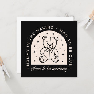 Mamá va a ser cita invitación de embarazo vintage