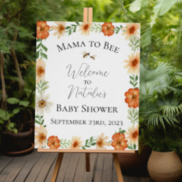 Mamá va a ser Poster de bienvenida de Baby Shower