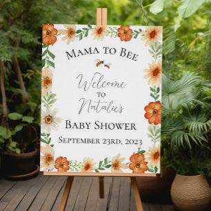Mamá va a ser Poster de bienvenida de Baby Shower