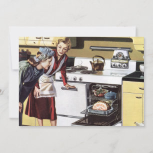 Mamá vieja en la cocina cocinando un jamón de Pasc