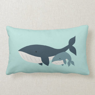 Mamá Whale y almohada lumbar el del bebé