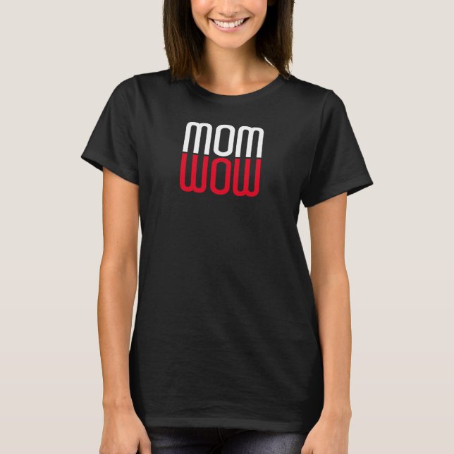 Mamá Wow al revés, camisetas oscuros y divertidos (Anverso)
