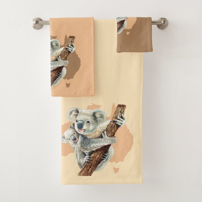 Mamá y bebé de Koala (In situ)