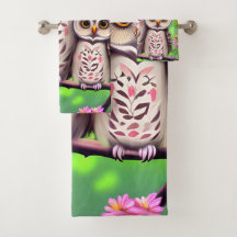 Mamá y Bebé Lechuza