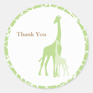 Mamá y bebé Pegatinas de la jirafa