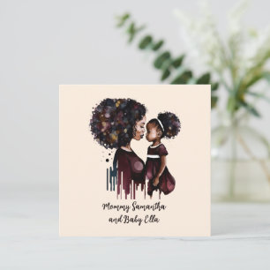 Mamá y hija negras personalizadas (4)
