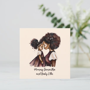 Mamá y hija negras personalizadas (5)