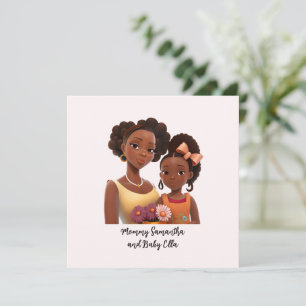 Mamá y hija negras personalizadas (7)
