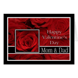 Mamá y papá felices Rosas de San Valentín