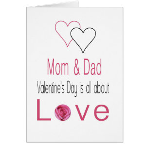 Mamá y papá felices Rosas de San Valentín