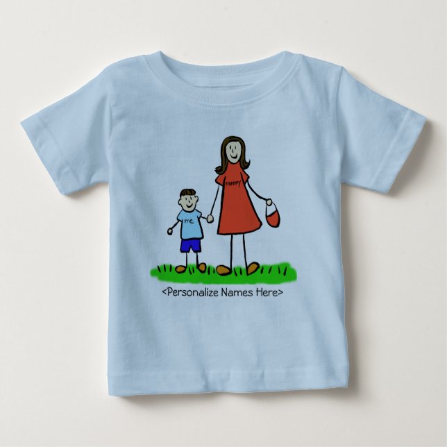 Mamá y yo chicos - Camisetas de madre e hijo brune (Anverso)