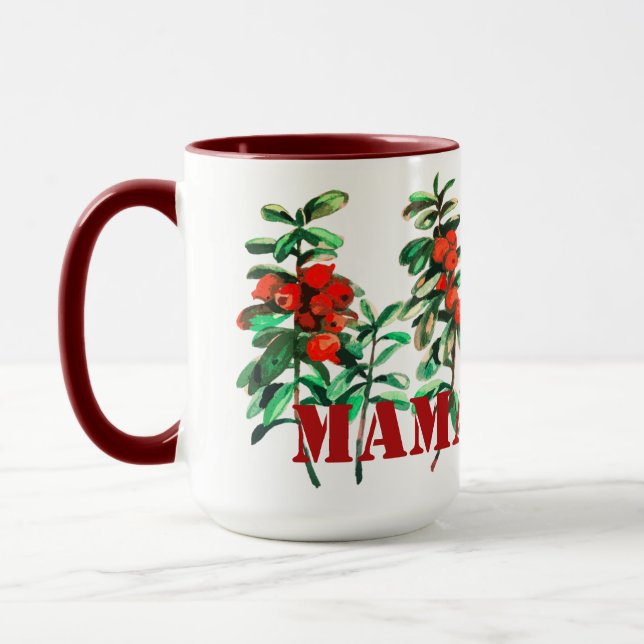 MAMABERRY con arándanos rojos Taza (Izquierda)