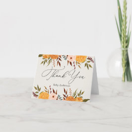 Mamáes de Fall Florals Tarjeta de nota de agradeci