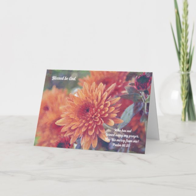Mamáes de flor Naranja de tarjeta de simpatía por  (Anverso)