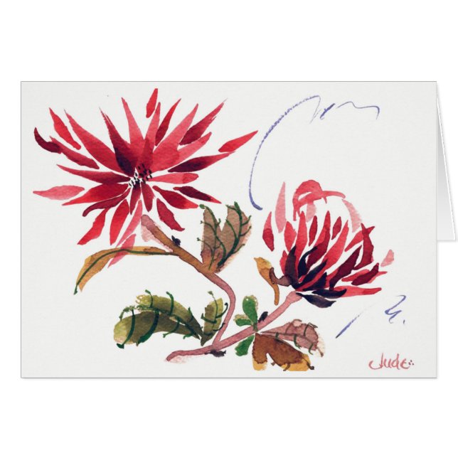 Mamáes rojas (5" x 7"), sobres blancos incluidos (Anverso (Horizontal))