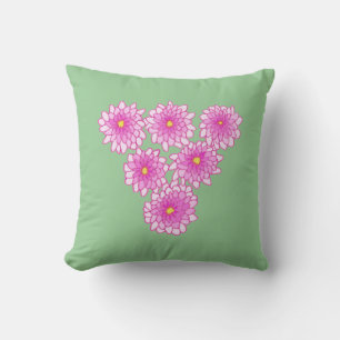 Mamáes rosadas Flores Crisantemo almohadas