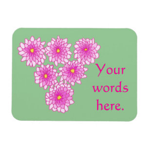 Mamáes rosadas Flores Crisantemos imanes