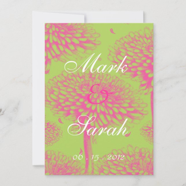 Mamáes rosadas que casan la invitación (Anverso)