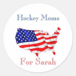 Mamás De Hockey Para Pegatinas Sarah