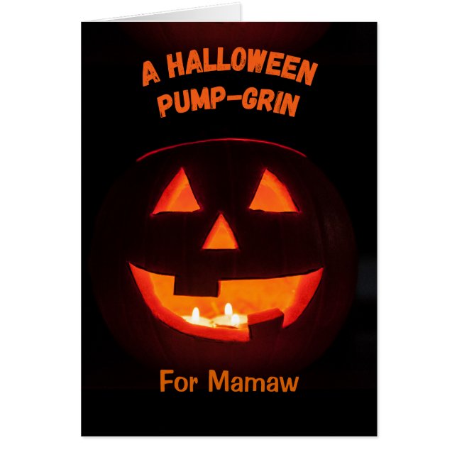 Mamaw Halloween Cute Jack o' Lantern (Frente)
