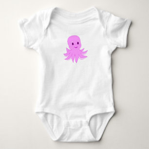 mameluco para bebé de pulpo bebé rosado