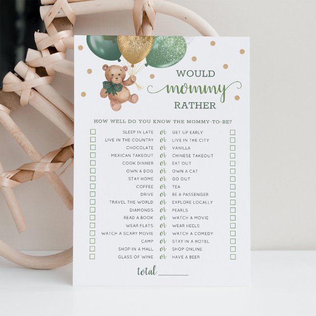 Mami Más Bien Juego Tarjeta Fiesta Baby Shower (Subido por el creador)