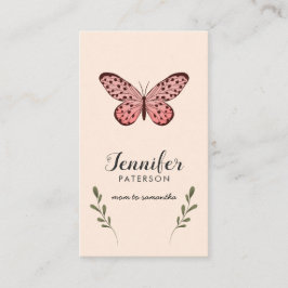 Mami tarjeta de llamada Mariposa rosa