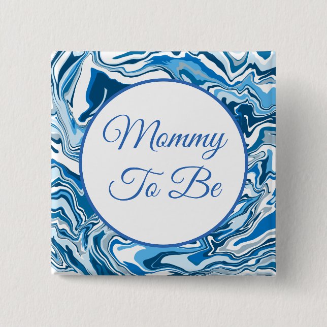 Mami To Be | Botón Baby Shower del niño (Anverso)