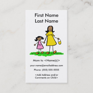 Mami y la hija Personalizado llaman a las tarjetas