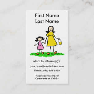 Mami y la hija Personalizado llaman a las tarjetas