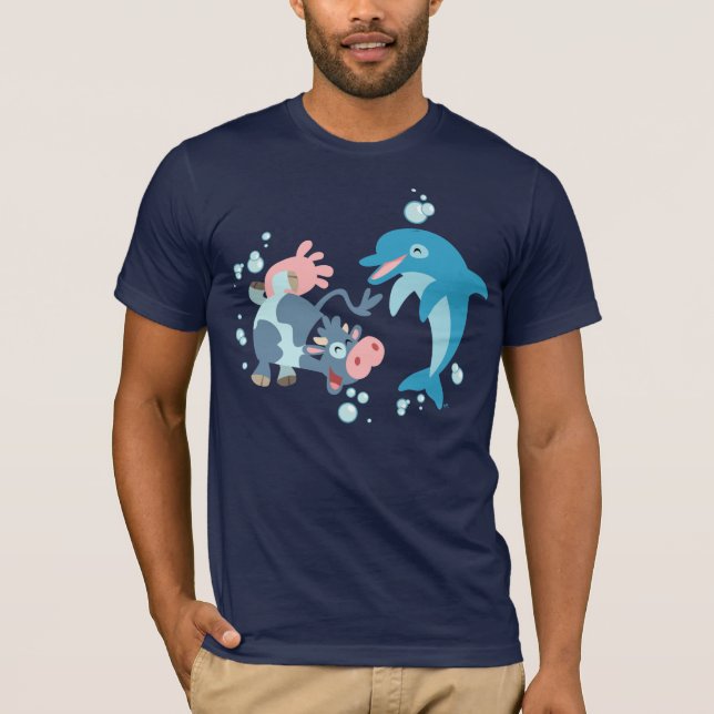 Mamíferos del mar personalizado: camiseta de vaca  (Anverso)