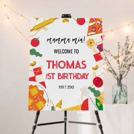 mamma mia! Italian Birthday Party Welcome Sign